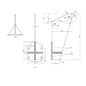 Dachsparrenhalter für Markisen Grau (ähnlich RAL 7012)
