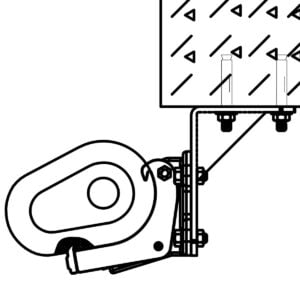 Deckenhalterung für Markisen Grau (ähnlich RAL 7012)