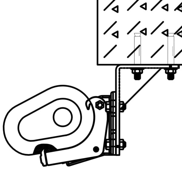 Deckenhalterung für Markisen Grau (ähnlich RAL 7012)