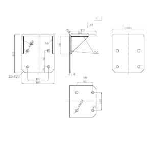 Deckenhalterung für Markisen Grau (ähnlich RAL 7012)