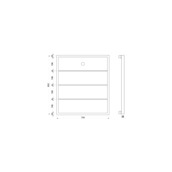Bodenplatte Modell "VOLCANO" für Gartenduschen