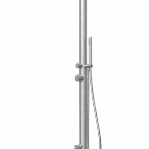 Designer Gartendusche aus V4A / 316 Edelstahl Modell "NALU"