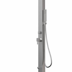 Designer Gartendusche aus V4A / 316 Edelstahl Modell "NANI"