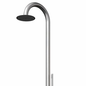 Designer Gartendusche aus V4A / 316 Edelstahl Modell "NOE"