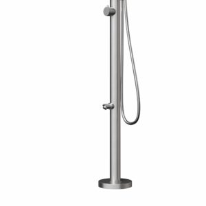 Designer Gartendusche aus V4A / 316 Edelstahl Modell "NOE"