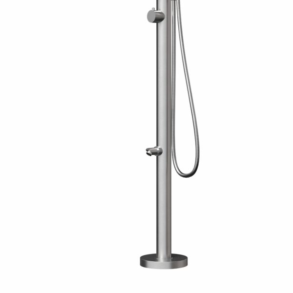 Designer Gartendusche aus V4A / 316 Edelstahl Modell "NOE"