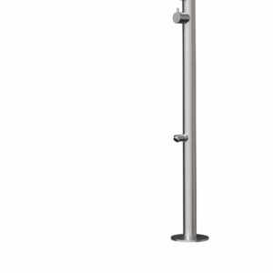 Designer Gartendusche aus V4A / 316 Edelstahl Modell "WAIKIKI"