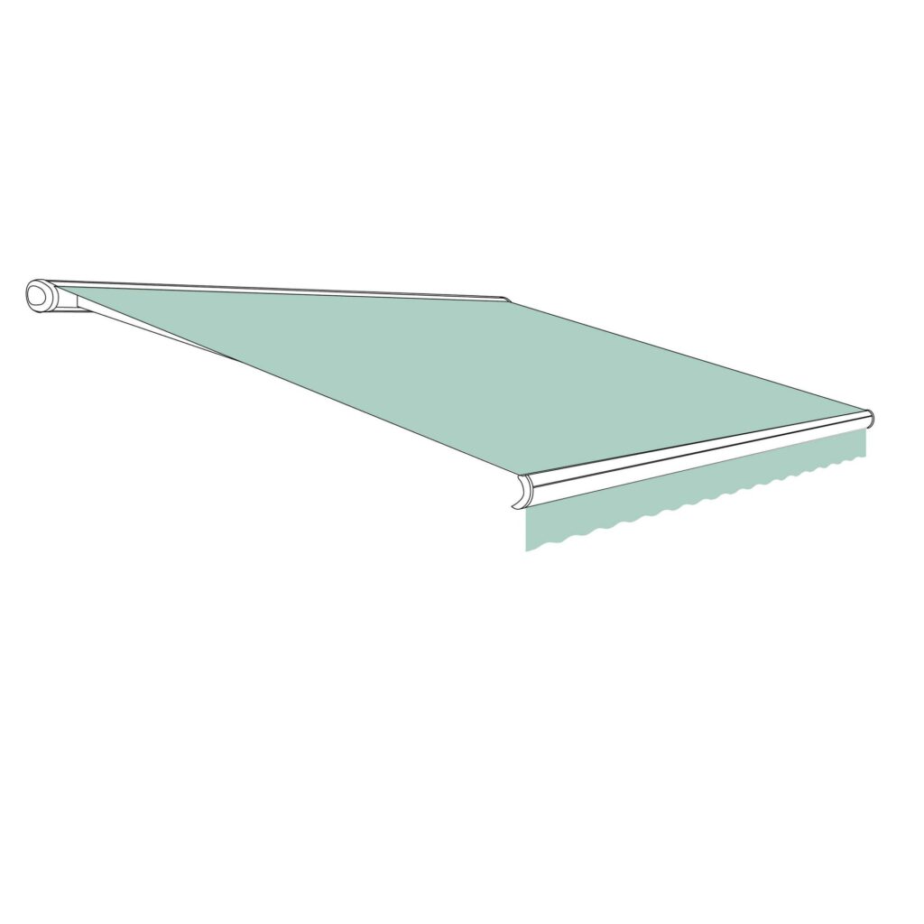 Hochwertiges Markisentuch und Volantstoff aus Polyacryl inklusive Keder