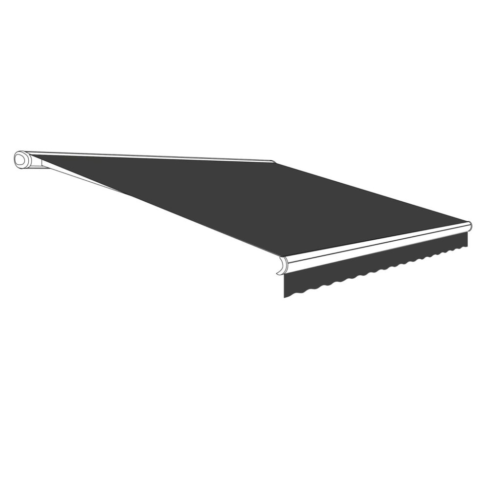 Hochwertiges Markisentuch und Volantstoff aus Polyacryl inklusive Keder