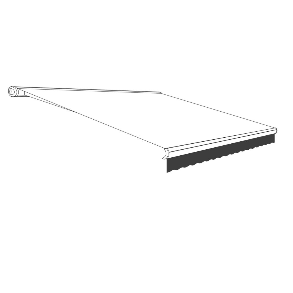 Hochwertiger Volantstoff aus Polyacryl inkl. Keder