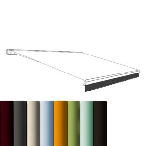 Hochwertiger Volantstoff aus Polyacryl inkl. Keder