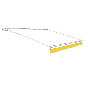 Hochwertiger Volantstoff aus Polyacryl inkl. Keder