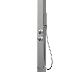 Designer Gartendusche aus V4A / 316 Edelstahl Modell "HONOLULU"