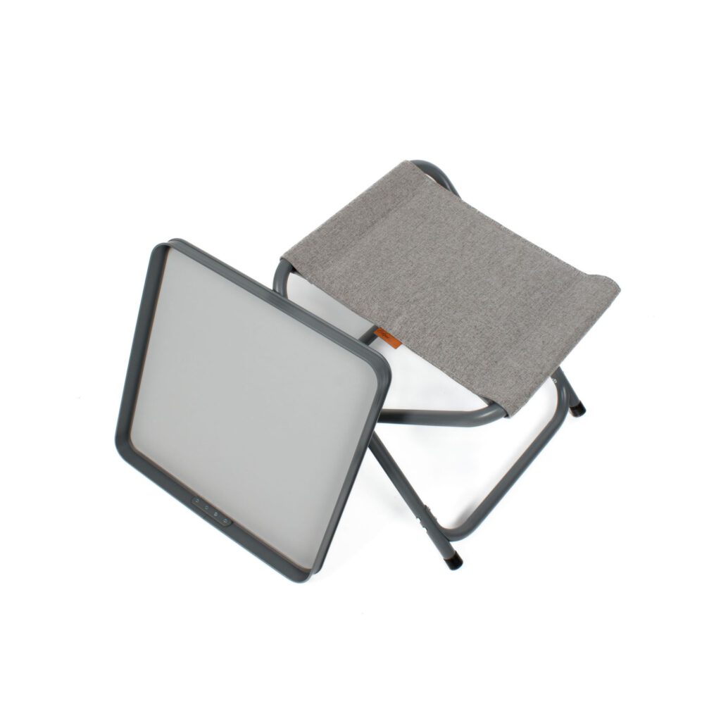Campingartikel Campingstuhl Campinghocker 2er Set 6620 Hocker mit Tischablage 6600 IMG 0143 1 