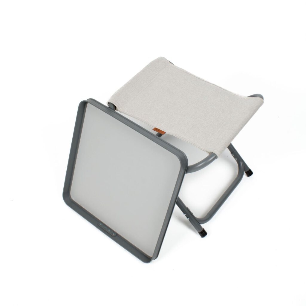 Campingartikel Campingstuhl Campinghocker 2er Set 6620 Hocker mit Tischablage 6600 IMG 0147 3 