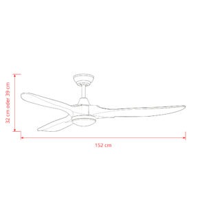 Deckenventilator mit Beleuchtung Modell Fanora