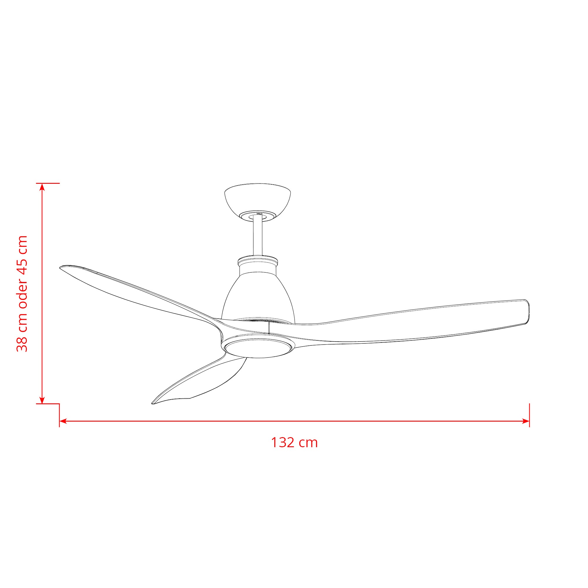 Deckenventilator mit Beleuchtung Modell Veya