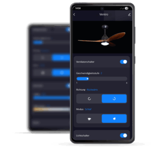 Deckenventilator mit Beleuchtung Modell Ventro und Ventro XL