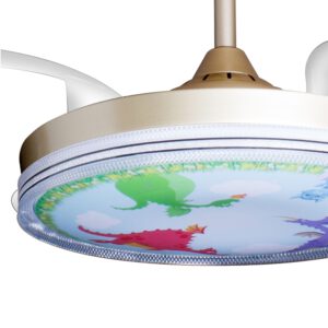 Deckenventilator mit Beleuchtung – goldfarbene Basis, modernes Design & LED-Licht – Bild 12