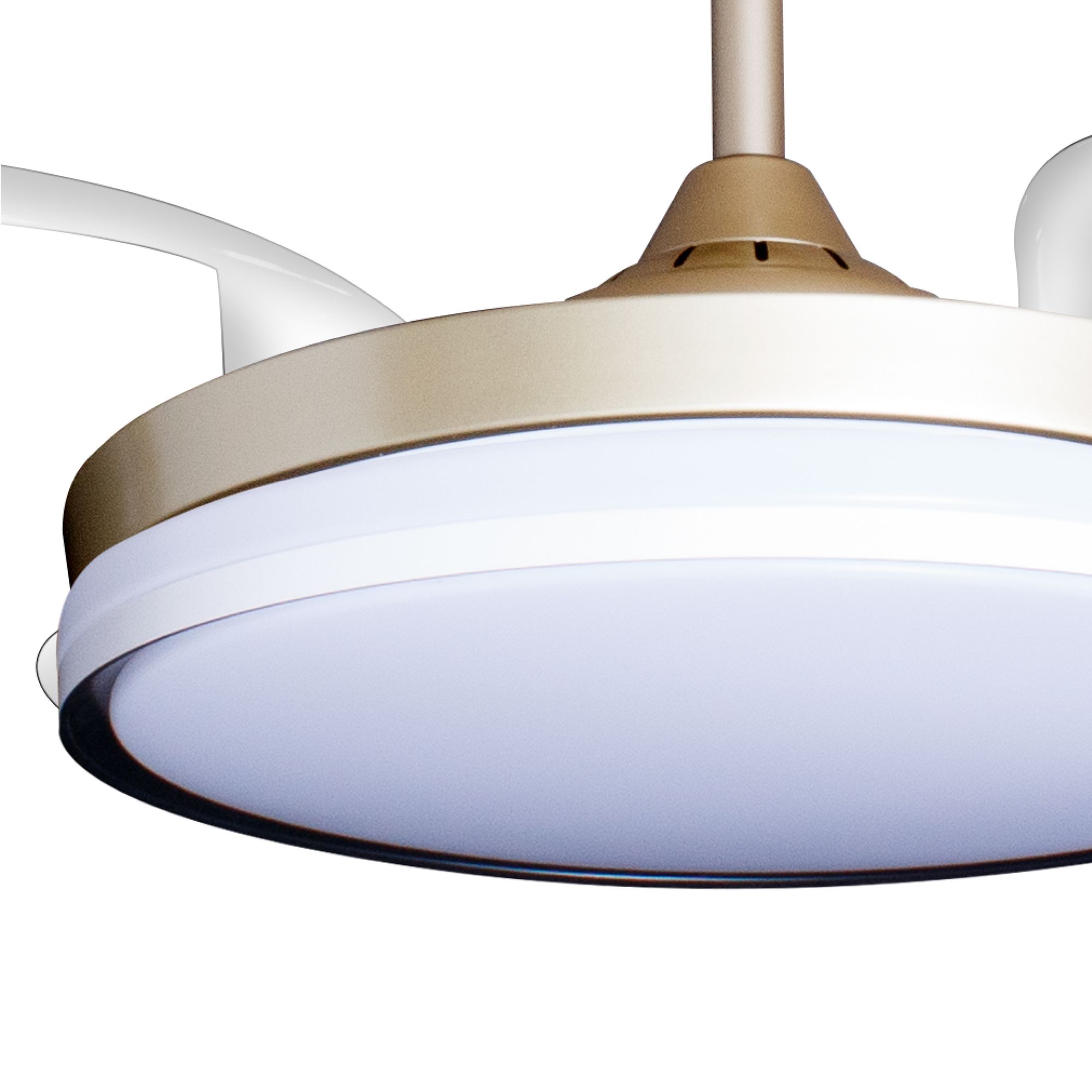 Deckenventilator mit Beleuchtung – goldfarbene Basis, modernes Design & LED-Licht – Bild 16