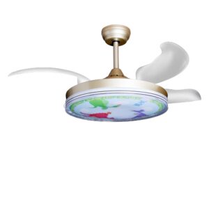 Deckenventilator mit Beleuchtung – goldfarbene Basis, modernes Design & LED-Licht – Bild 3