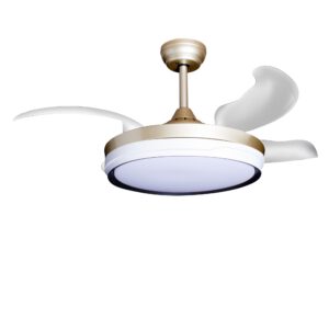 Deckenventilator mit Beleuchtung – goldfarbene Basis, modernes Design & LED-Licht – Bild 5