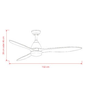 Deckenventilator mit Beleuchtung Modell Airora