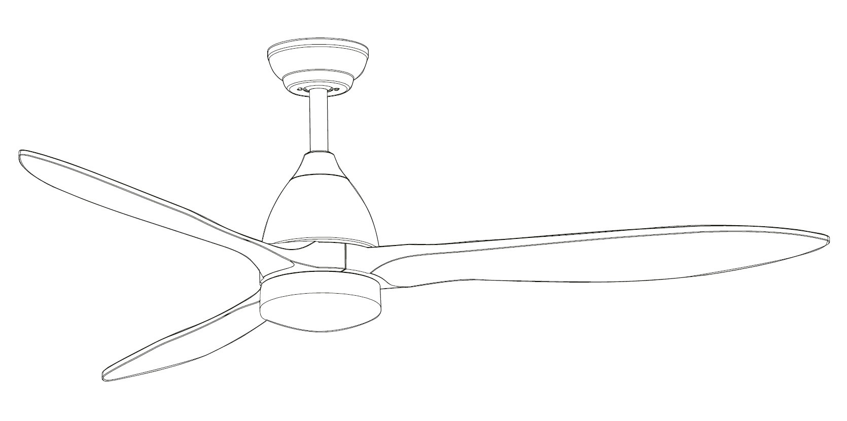 Deckenventilator mit Beleuchtung Modell Airora und Airora XL