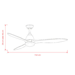 Deckenventilator mit Beleuchtung Modell Ventro