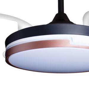 Deckenventilator mit Beleuchtung – schwarze Basis, modernes Design & LED-Licht – Bild 11