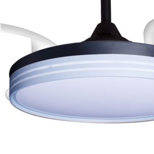 Deckenventilator mit Beleuchtung – schwarze Basis, modernes Design & LED-Licht – Bild 17