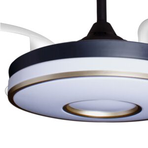 Deckenventilator mit Beleuchtung – schwarze Basis, modernes Design & LED-Licht – Bild 19