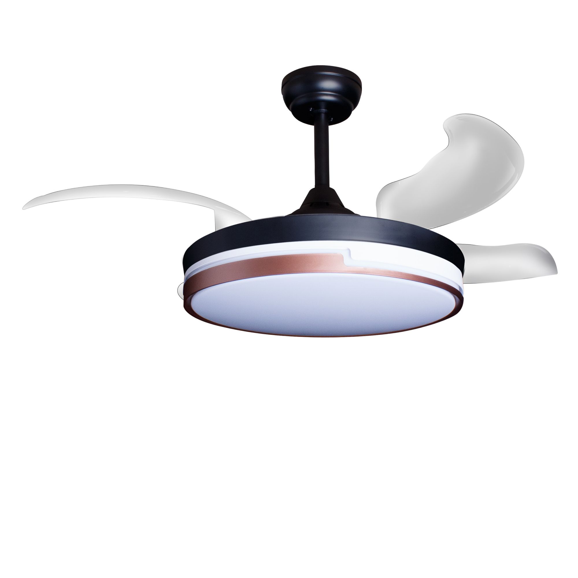 Deckenventilator mit Beleuchtung – schwarze Basis, modernes Design & LED-Licht – Bild 2