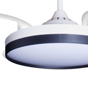 Deckenventilator mit Beleuchtung – weiße Basis, modernes Design & LED-Licht – Bild 20