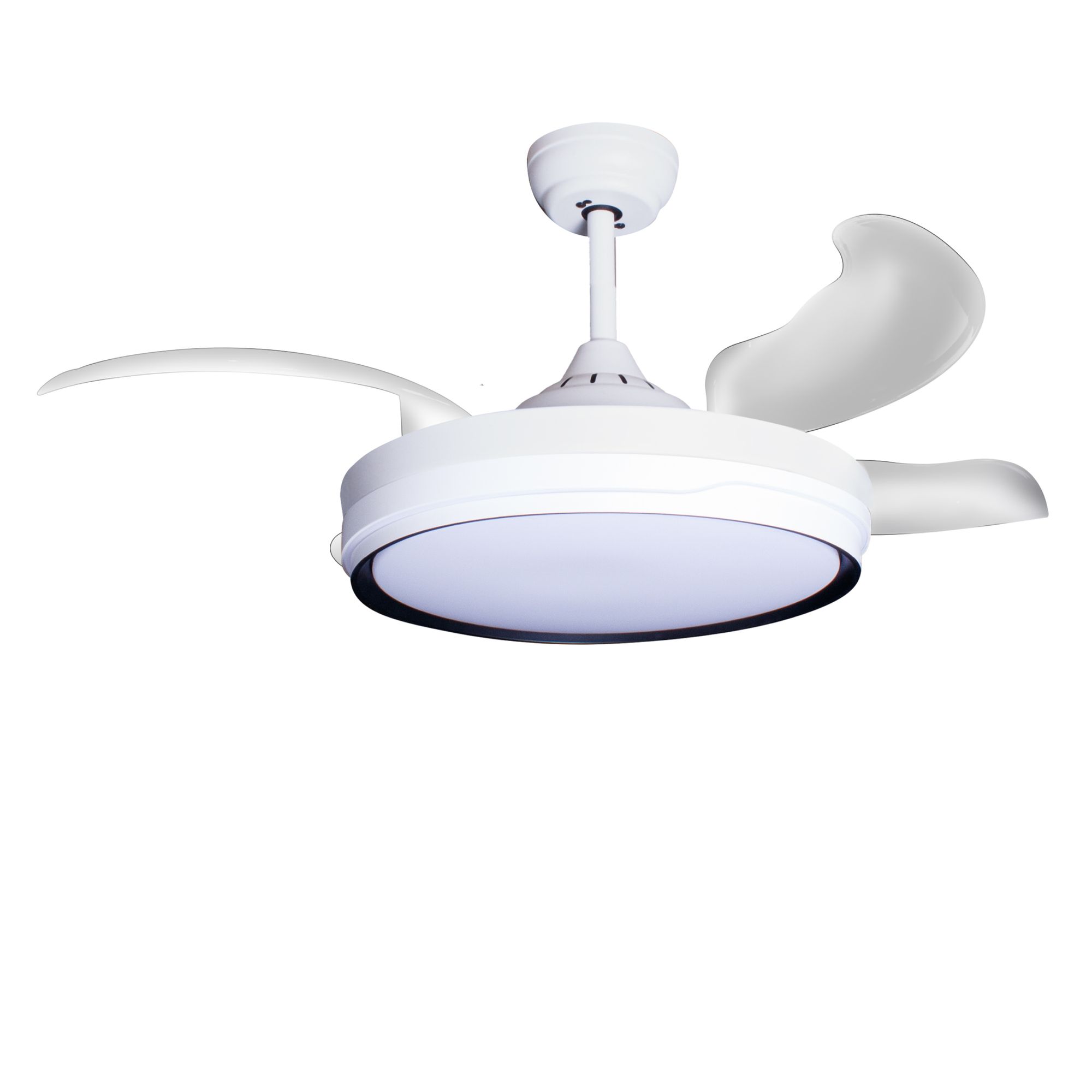 Deckenventilator mit Beleuchtung – weiße Basis, modernes Design & LED-Licht – Bild 5