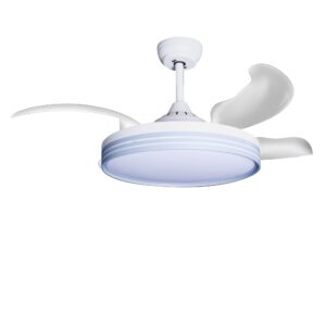 Deckenventilator mit Beleuchtung – weiße Basis, modernes Design & LED-Licht – Bild 7