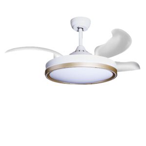 Deckenventilator mit Beleuchtung – weiße Basis, modernes Design & LED-Licht – Bild 8