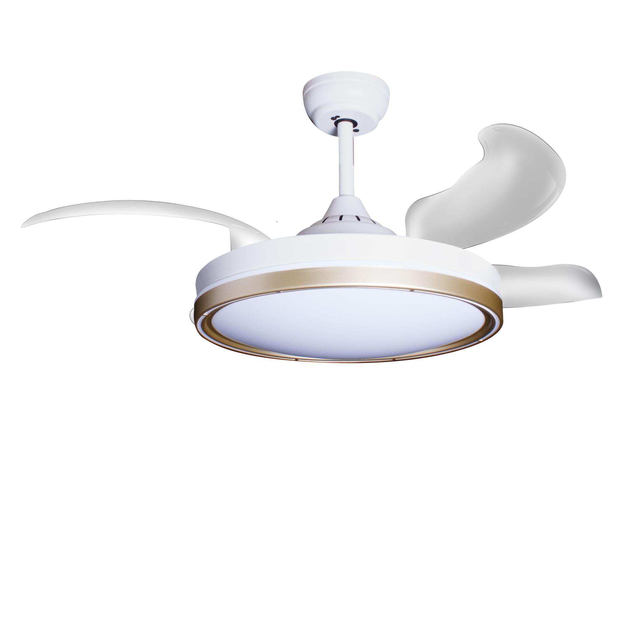 Deckenventilator mit Beleuchtung – weiße Basis, modernes Design & LED-Licht – Bild 8