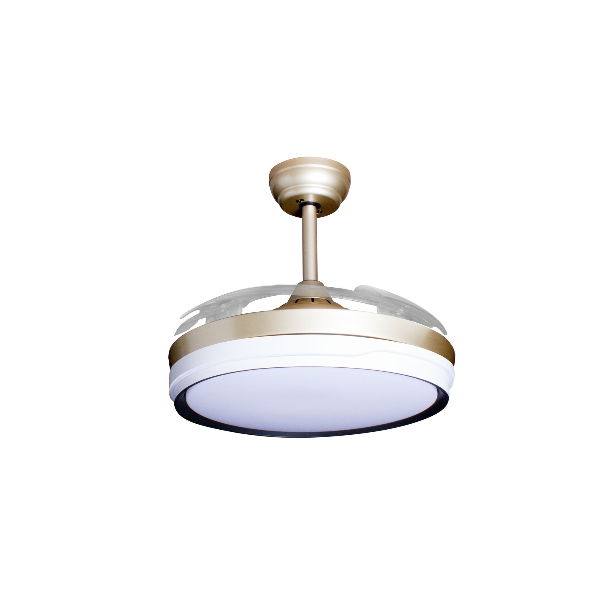 Deckenventilator mit Beleuchtung – goldfarbene Basis, modernes Design & LED-Licht – Bild 54