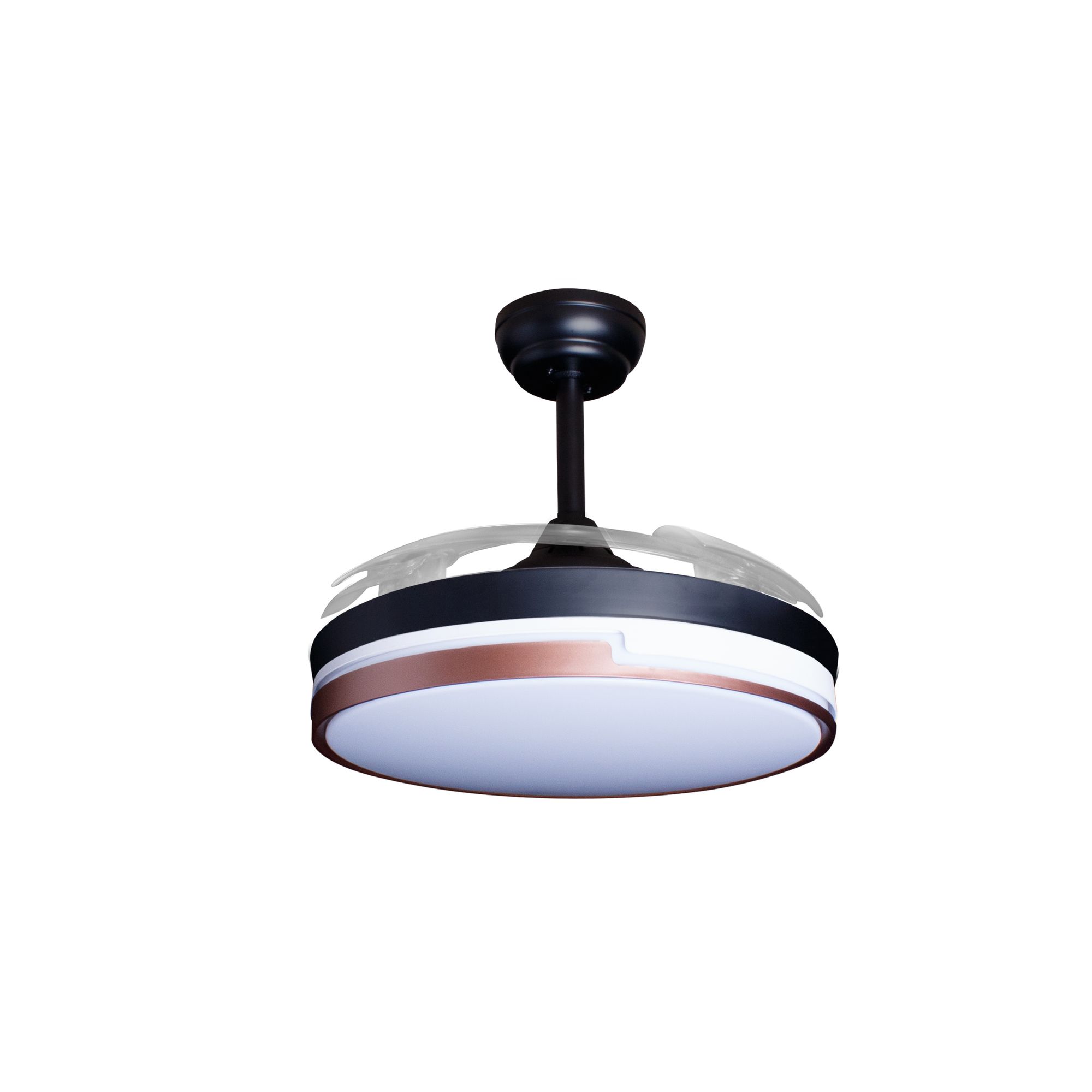 Deckenventilator mit Beleuchtung – schwarze Basis, modernes Design & LED-Licht – Bild 52