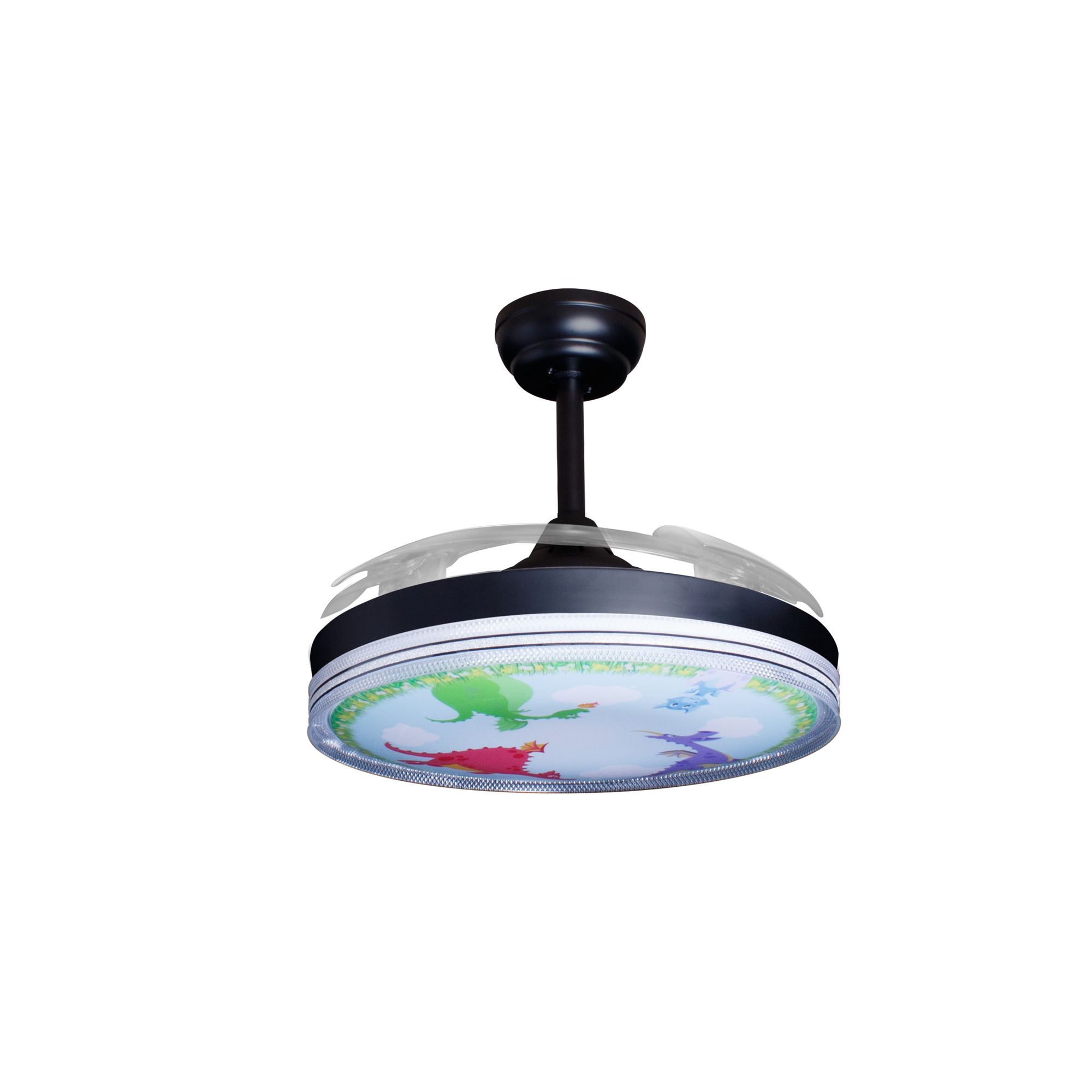 Deckenventilator mit Beleuchtung – schwarze Basis, modernes Design & LED-Licht – Bild 53