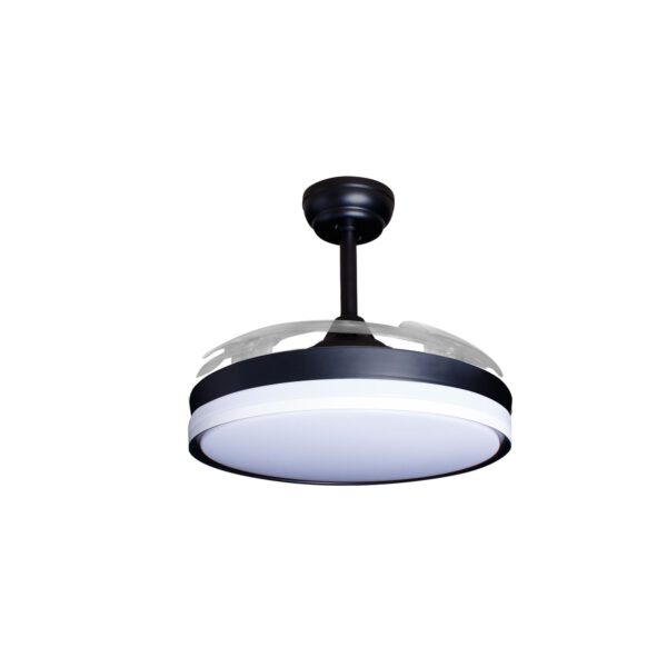 Deckenventilator mit Beleuchtung – schwarze Basis, modernes Design & LED-Licht