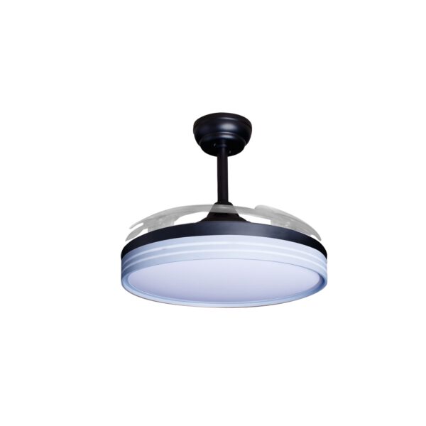 Deckenventilator mit Beleuchtung – schwarze Basis, modernes Design & LED-Licht