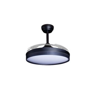 Deckenventilator mit Beleuchtung – schwarze Basis, modernes Design & LED-Licht – Bild 60