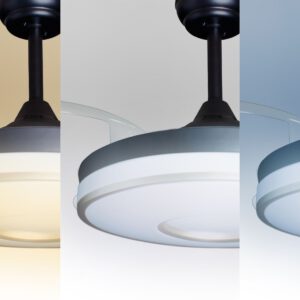 Deckenventilator mit Beleuchtung – schwarze Basis, modernes Design & LED-Licht – Bild 51