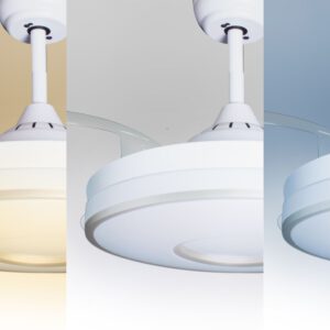 Deckenventilator mit Beleuchtung – weiße Basis, modernes Design & LED-Licht – Bild 50