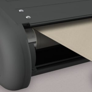 Markise elektrische Premium Kassettenmarkise Gelenkarm Vollkassettenmarkise basaltgraue Kassette (Ähnlich RAL 7012)