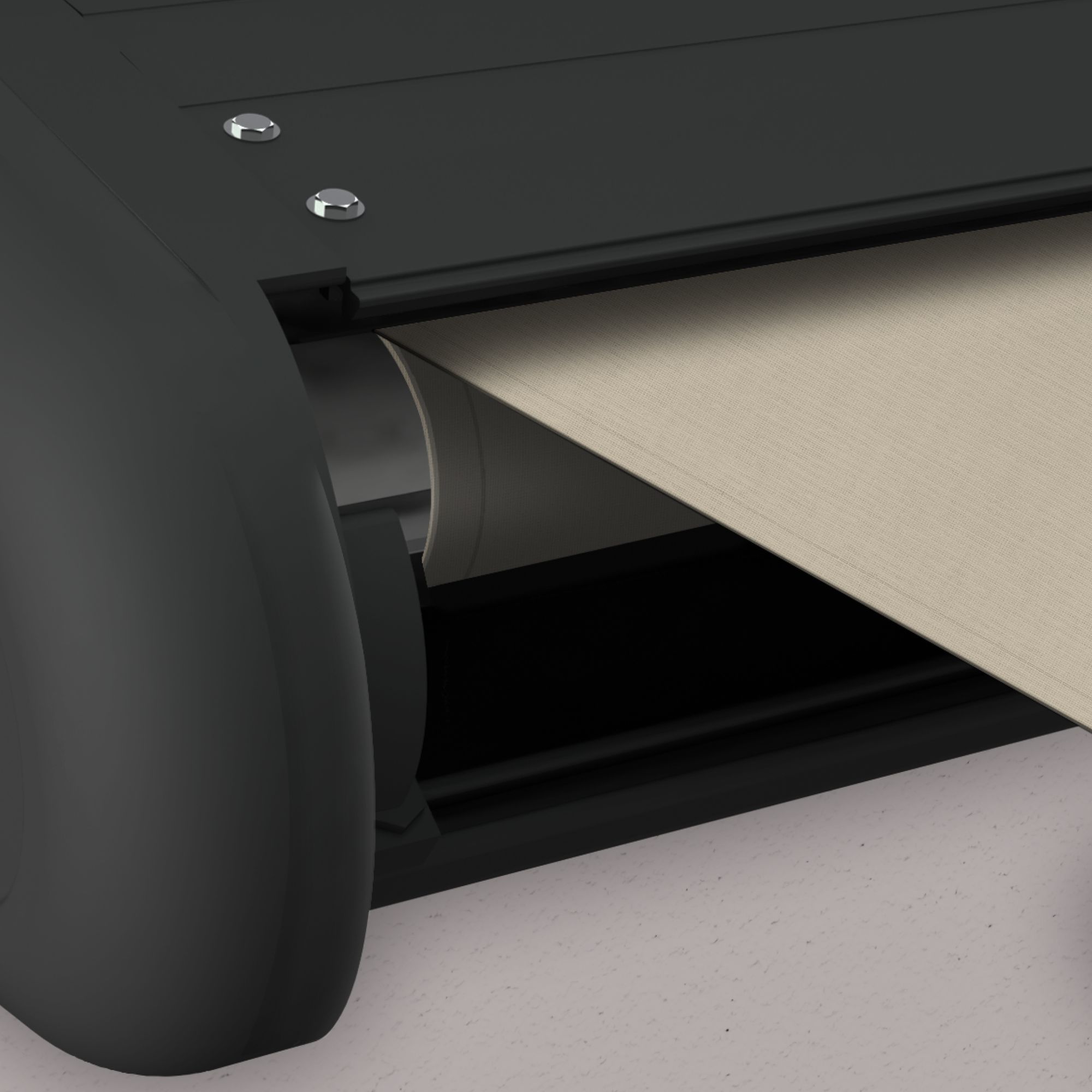 Markise elektrische Premium Kassettenmarkise Gelenkarm Vollkassettenmarkise anthrazit Kassette (Ähnlich RAL 7016)