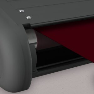 Markise elektrische Premium Kassettenmarkise Gelenkarm Vollkassettenmarkise basaltgraue Kassette (Ähnlich RAL 7012)