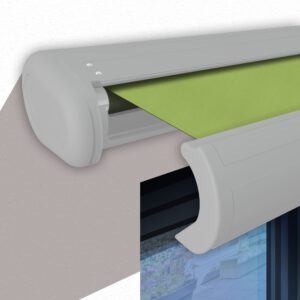 Markise elektrische Premium Kassettenmarkise Gelenkarm Vollkassettenmarkise weiße Kassette (entspricht RAL 9010)